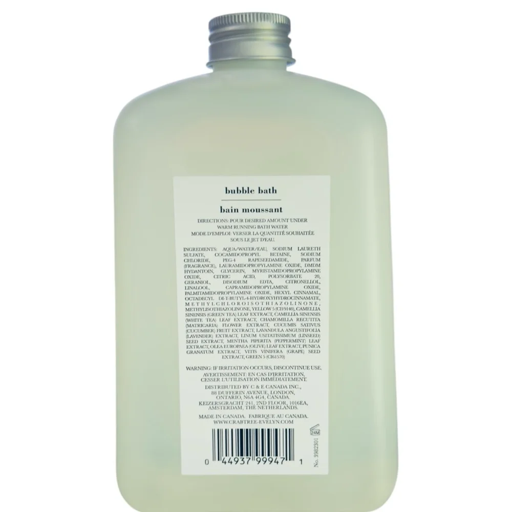 Crabtree & Evelyn Verbena and Lavender De Provence Bubble Bath Shower Gel 21.9oz